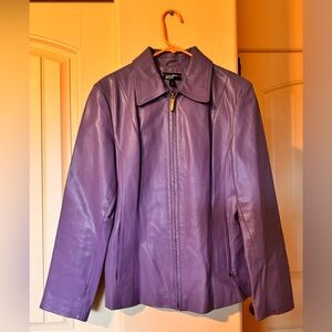 Gorgeous Purple Leather Jacket
